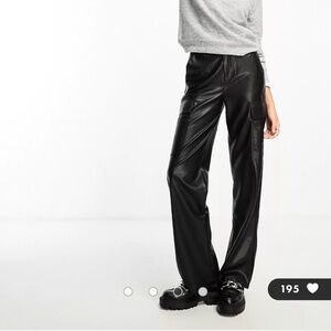 ASOS cargo leather Pant